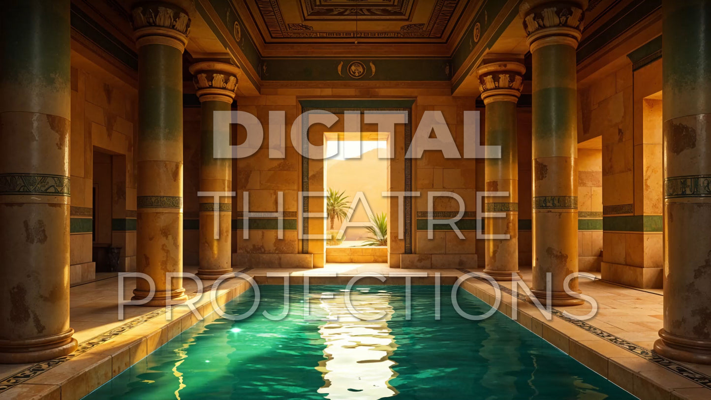 Aida: Bathhouse Backdrop Video