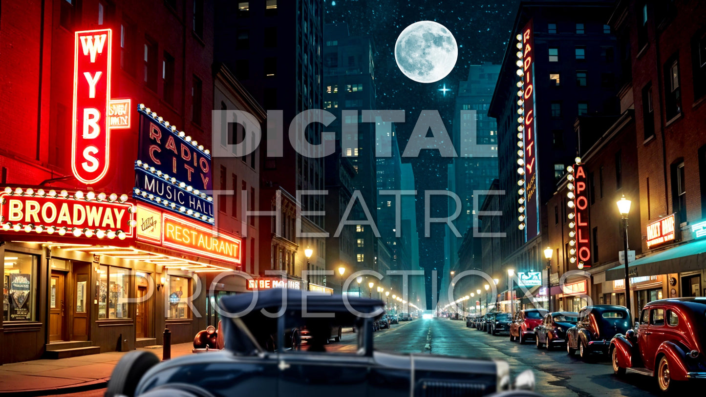 Annie: City Cars Backdrop Video