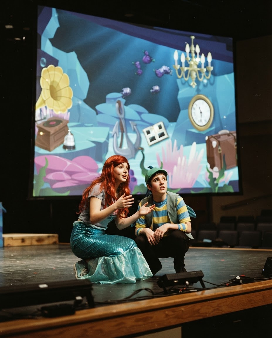 Little Mermaid: Ariels Grotto Backdrop Video