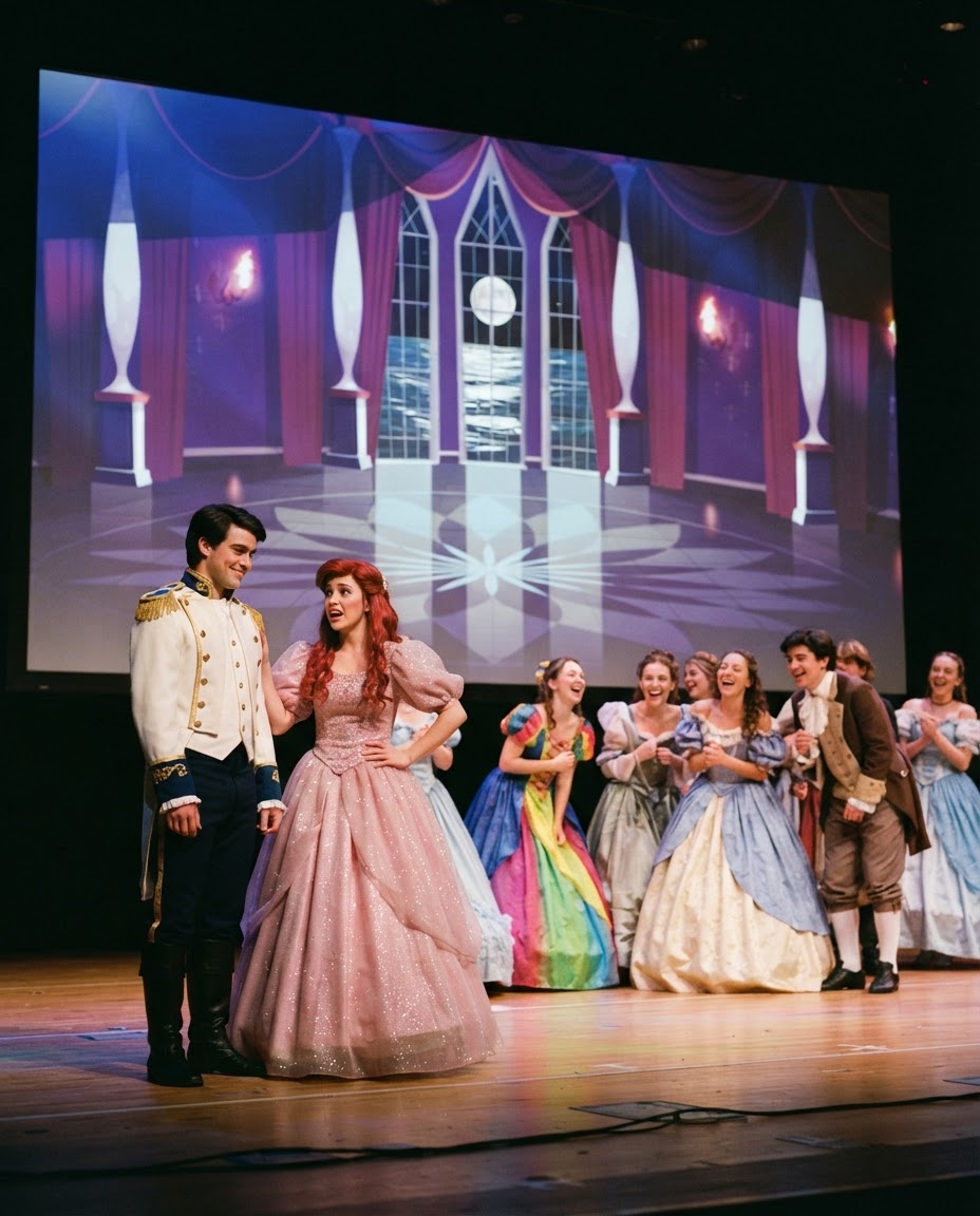 Little Mermaid: Palace Hall Evening Backdrop Video