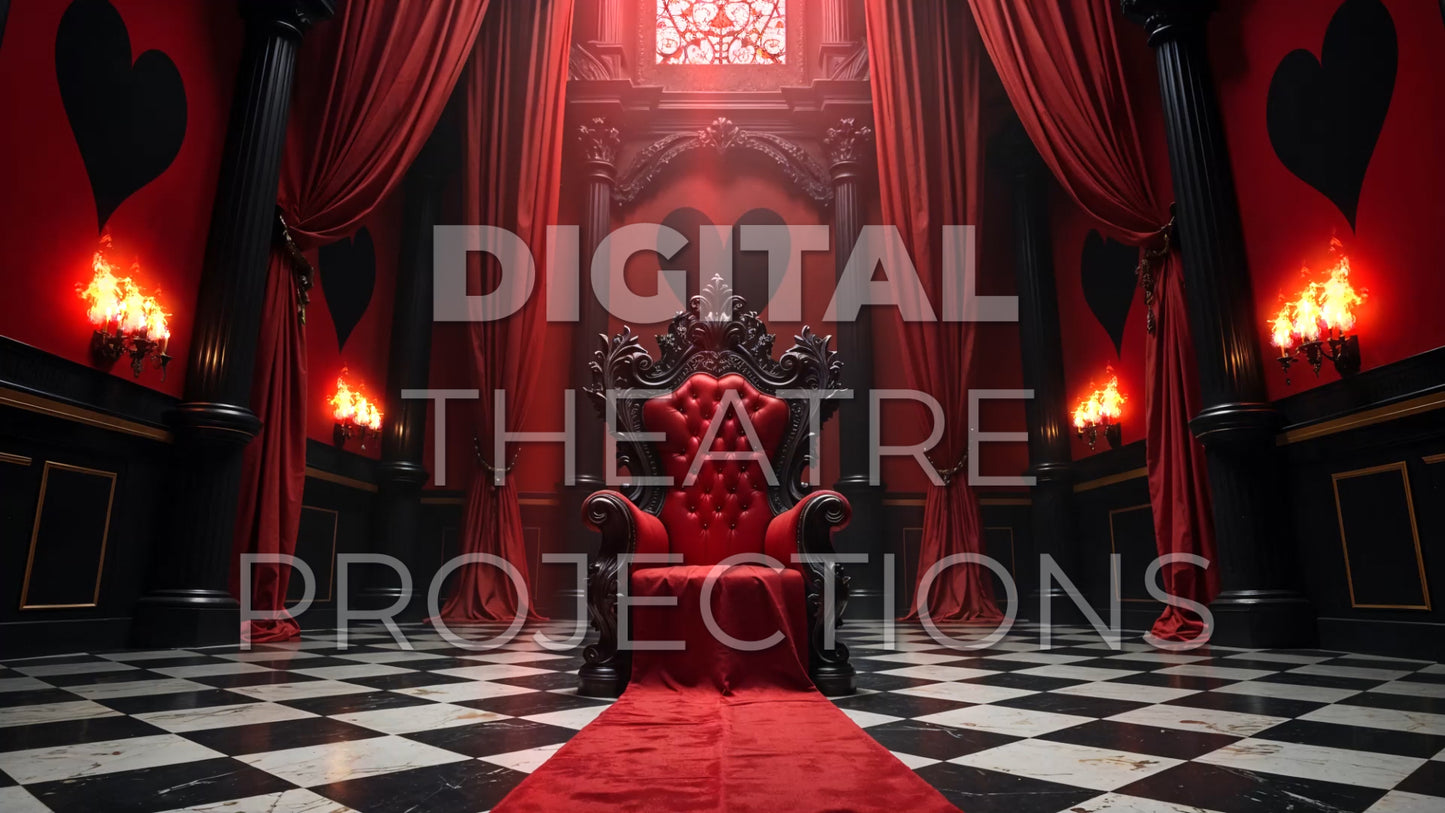 Alice in Wonderland: Queens Throne Backdrop Video