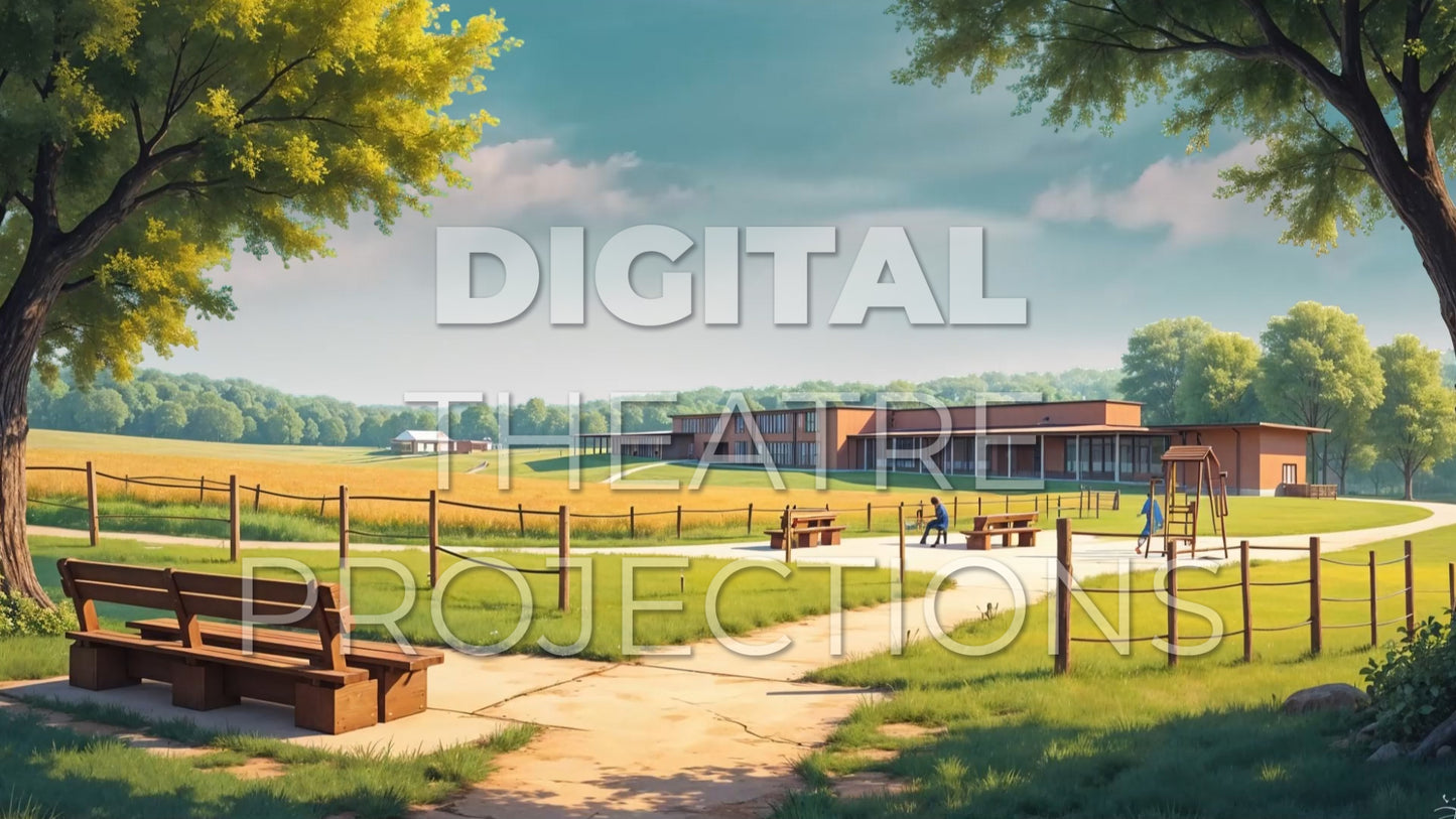 13: School Yard Backdrop Video