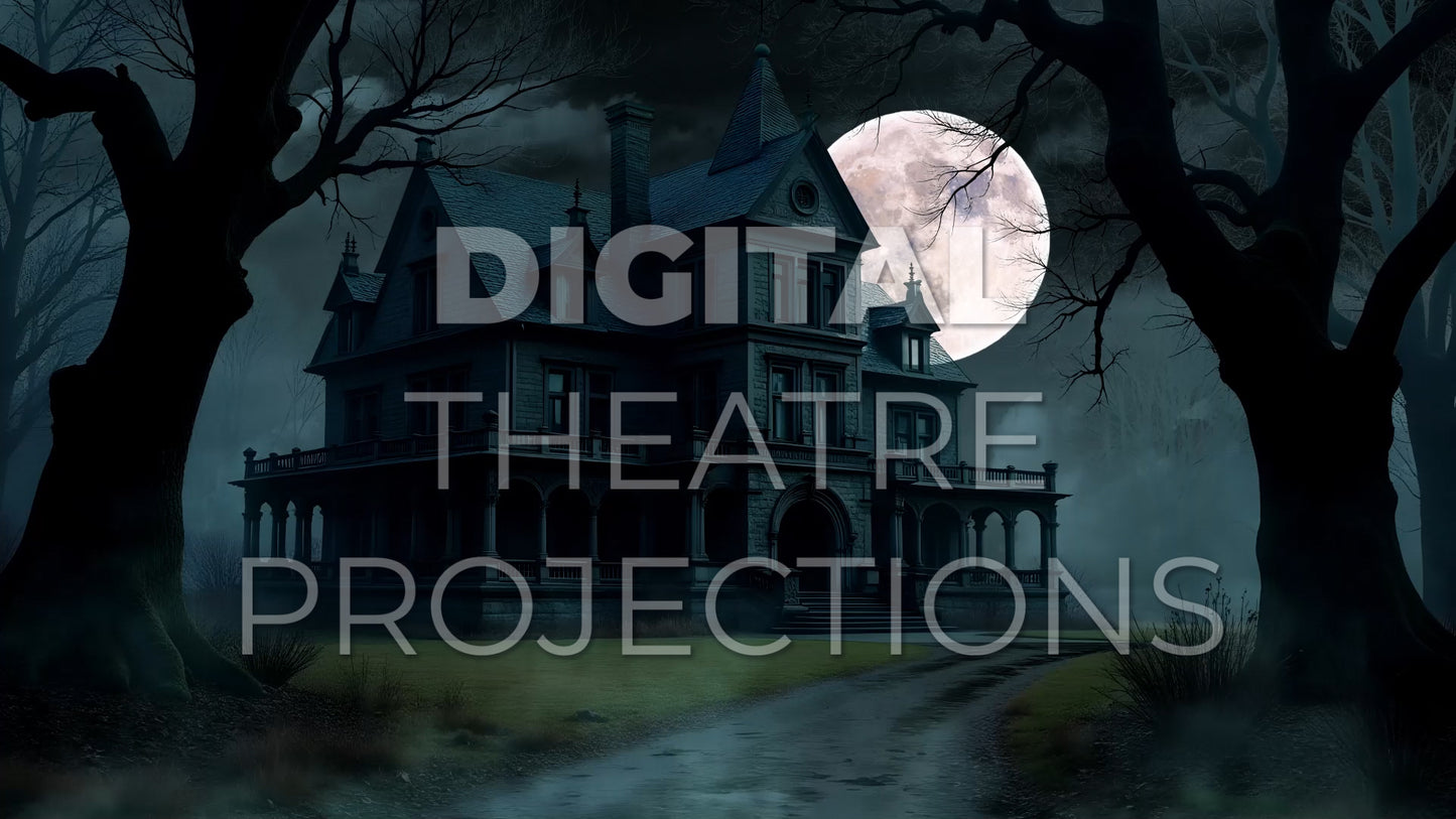 Addams Family: House Night Backdrop Video