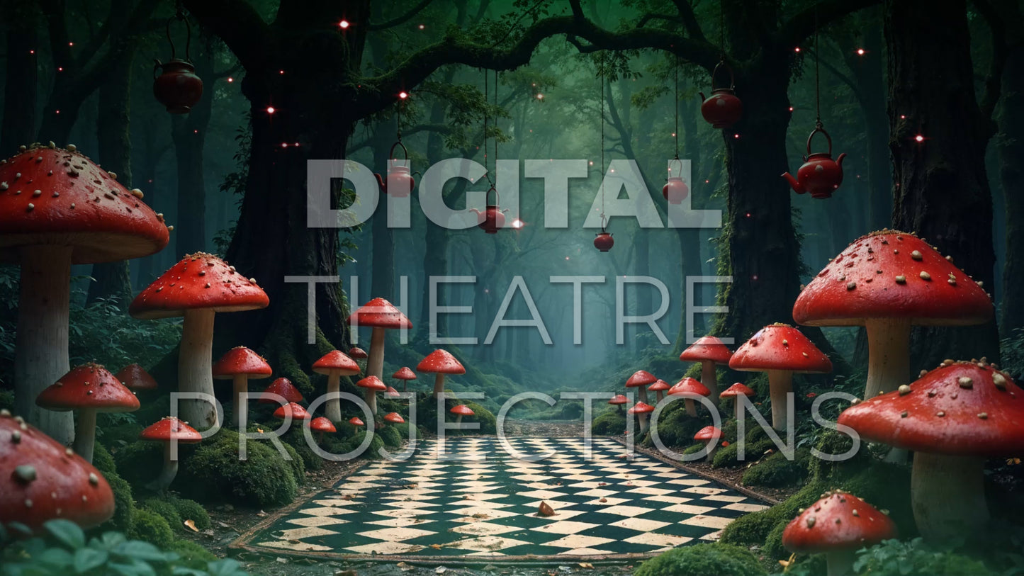 Alice in Wonderland: Tea Party Backdrop Video