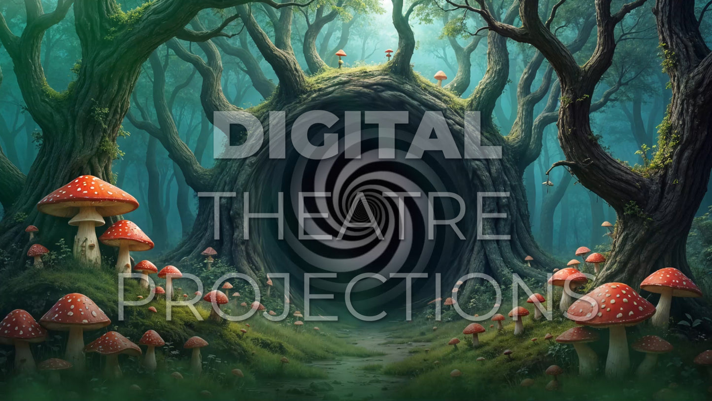 Alice in Wonderland: Forest Portal Backdrop Video