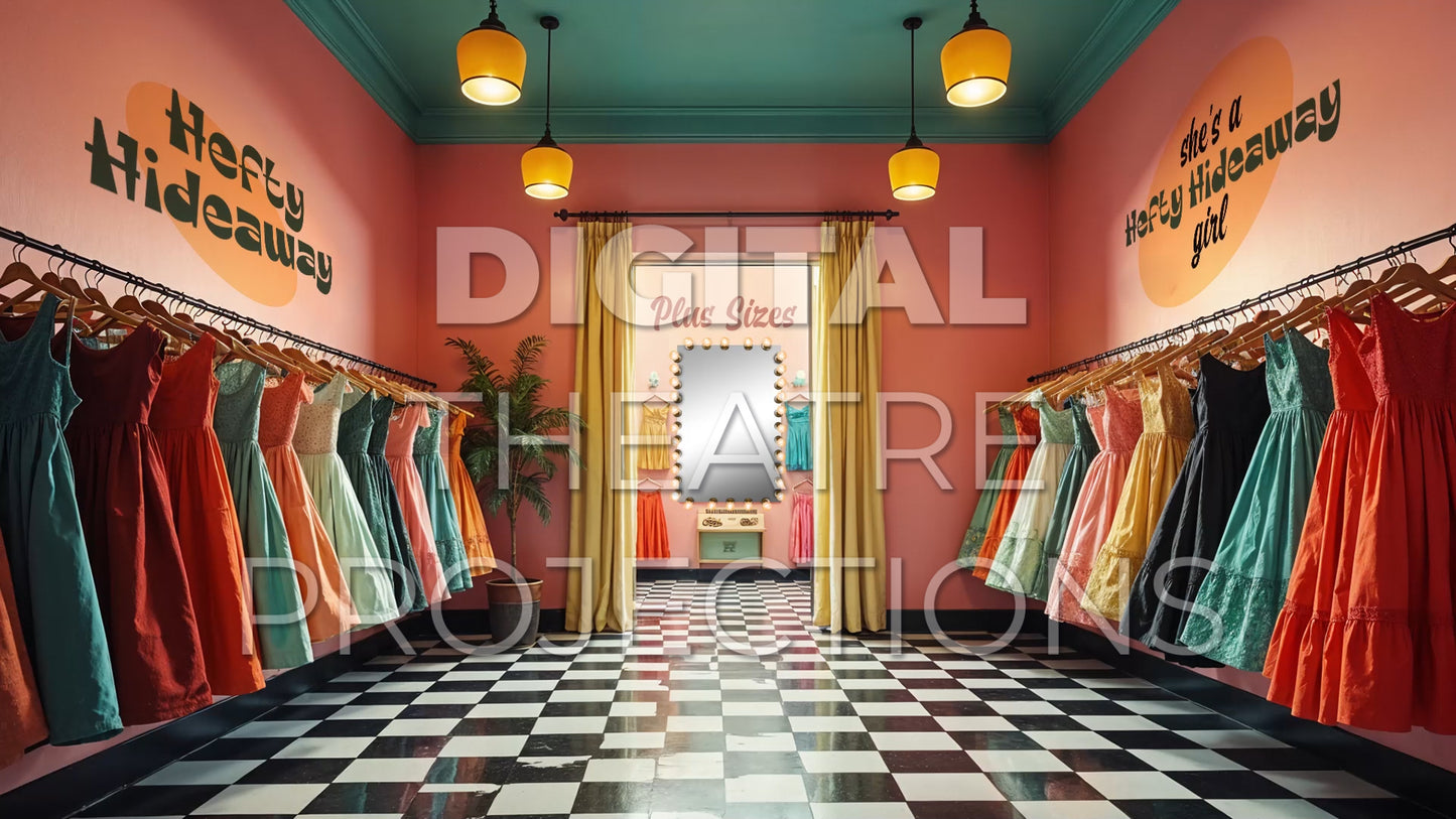Hairspray: Clothing Store Backdrop Video