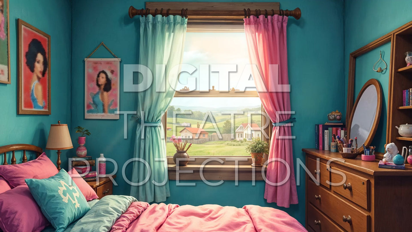 13: Girls Bedroom Backdrop Video
