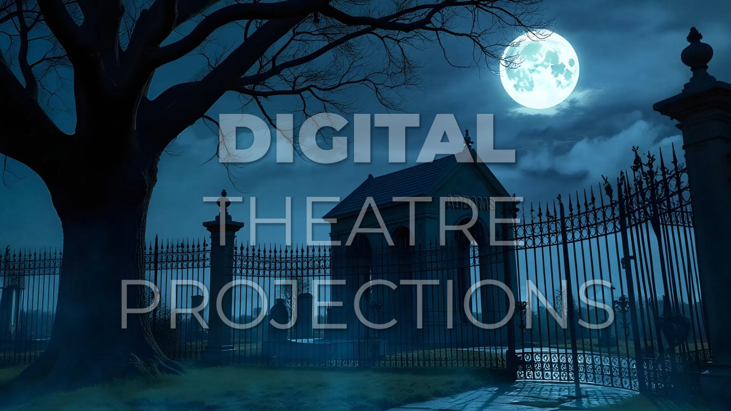 Addams Family: Graveyard Backdrop Video