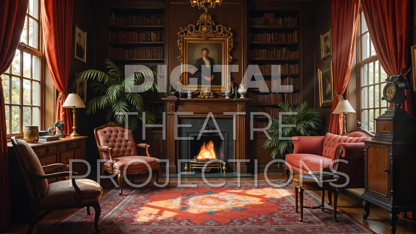 Annie: Mansion Office Backdrop Video