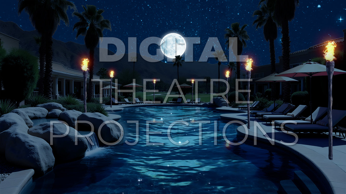 High School Musical 2: Pool Night Backdrop Video