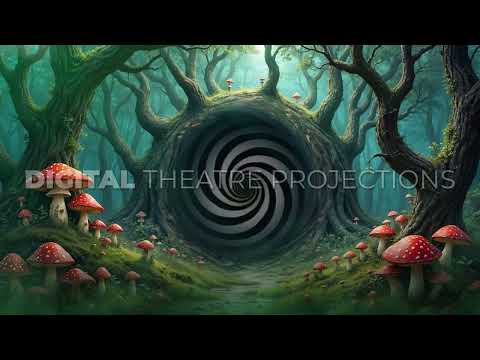 Alice in Wonderland: Forest Portal Backdrop Video